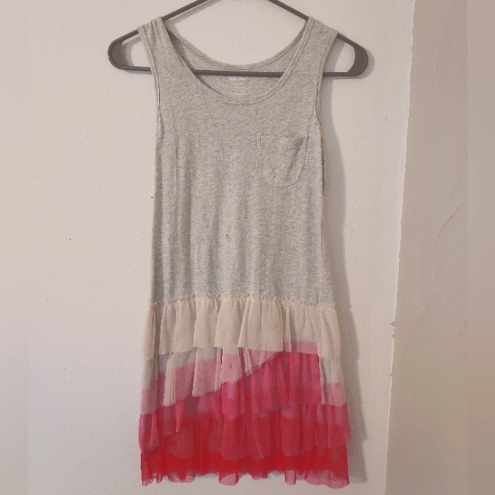 Grey and pink dress